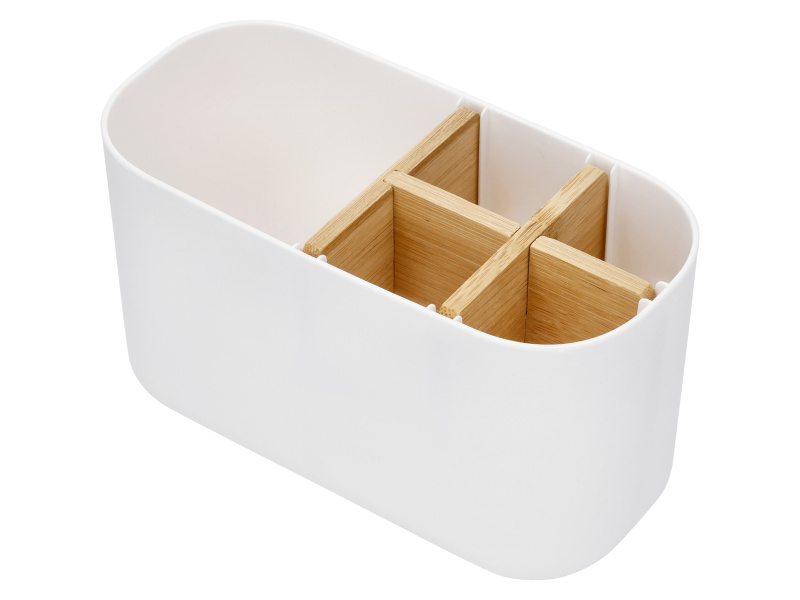 Livarno® Stěrka s držákem / Organizér na zubní kartáčky / Nádoba na vatové tyčinky / Dávkovač mýdla (organizér do koupelny)