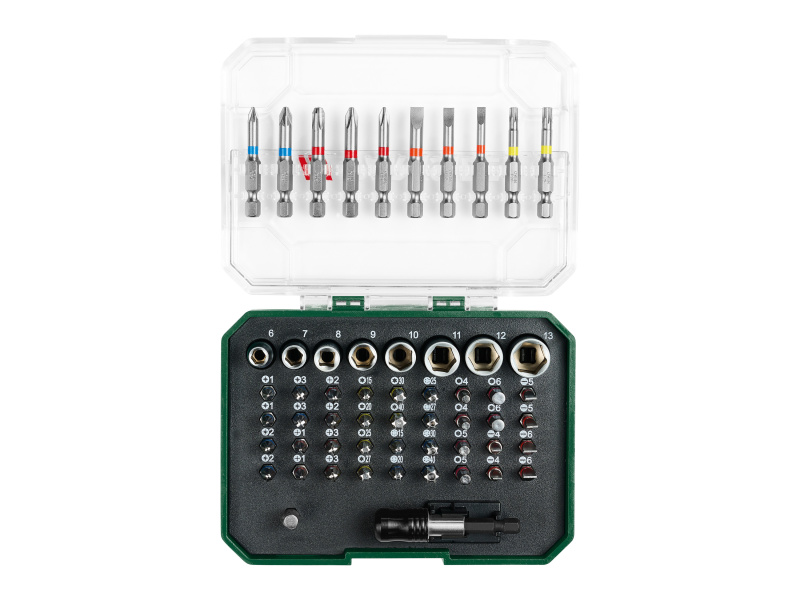 Parkside® Sada bitů / Sada bitů a nástrčných klíčů Pbs3 A2 (sada bitů a nástrčných klíčů, 56dílná)