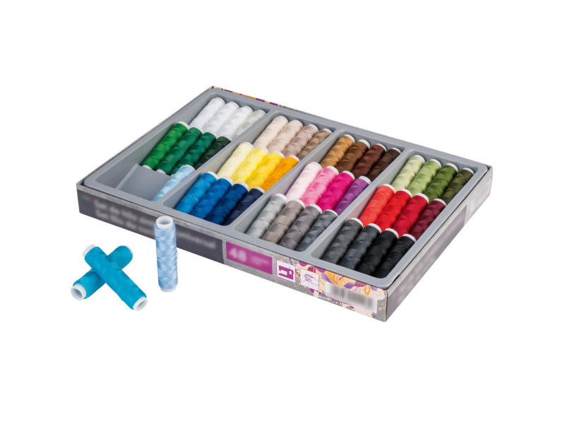 crelando® Sada univerzálních syntetických nití, 48dílná