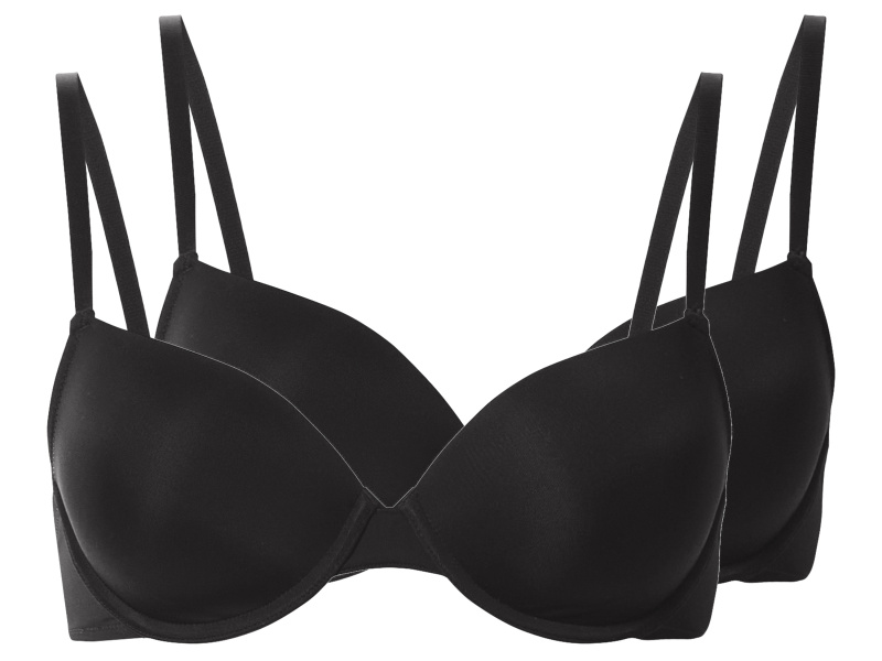 esmara® Dámská podprsenka, 2 kusy (černá, 85C)