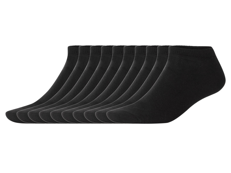 esmara Men Pánské nízké ponožky, 10 párů (černá, 43-46)