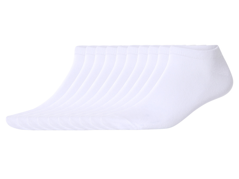 esmara Men Pánské nízké ponožky, 10 párů (bílá, 39-42)