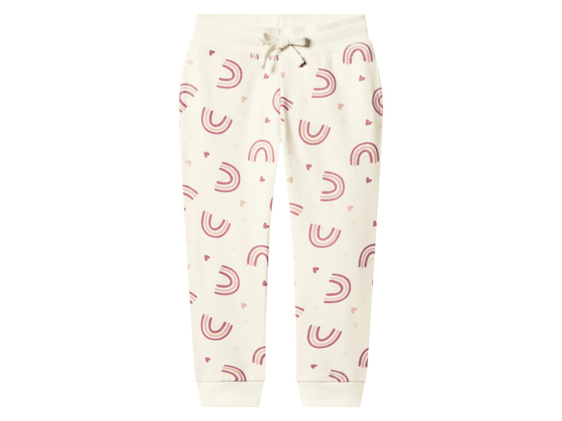 lupilu® Dětské tepláky (bílá / světle růžová, 110/116)