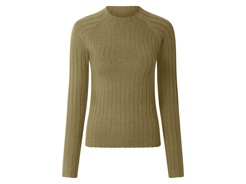 esmara® Dámský úpletový svetr (olivová, XL (48/50))