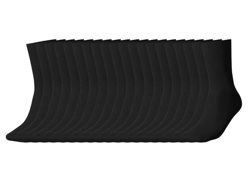 esmara Men Pánské ponožky, 20 párů (černá, 43-46)