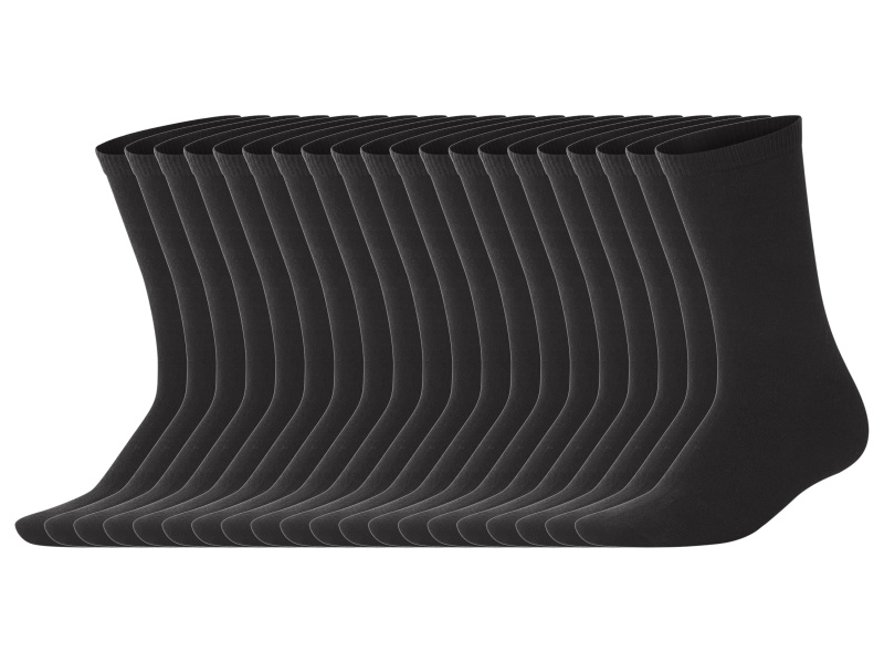 esmara® Dámské ponožky, 20 párů (černá, 39-42)