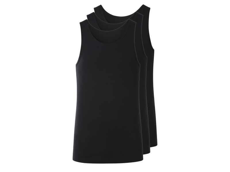 esmara Men Pánský nátělník Xxl, 3 kusy (černá, 9/3Xl)