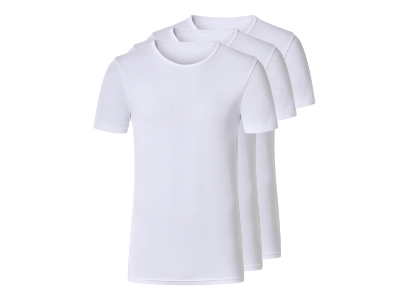 esmara Men Pánské spodní triko, 3 kusy (kulatý výstřih, bílá, 7/Xl)