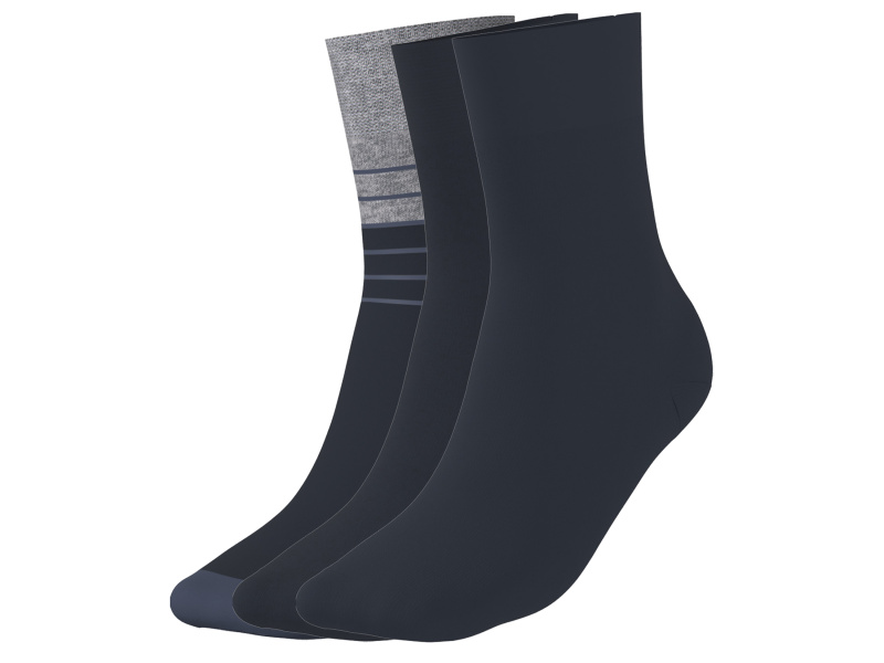 esmara Men Pánské ponožky s BIO bavlnou, 3 páry (navy modrá, 39-42)