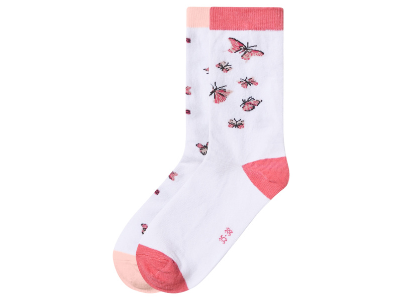 Esmara Kids Dětské ponožky s BIO bavlnou, 2 páry (bílá, 35-38)