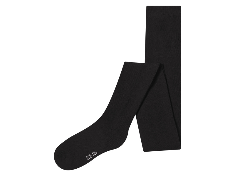 Esmara Kids Dívčí punčochové kalhoty s BIO bavlnou (černá, 122/128)