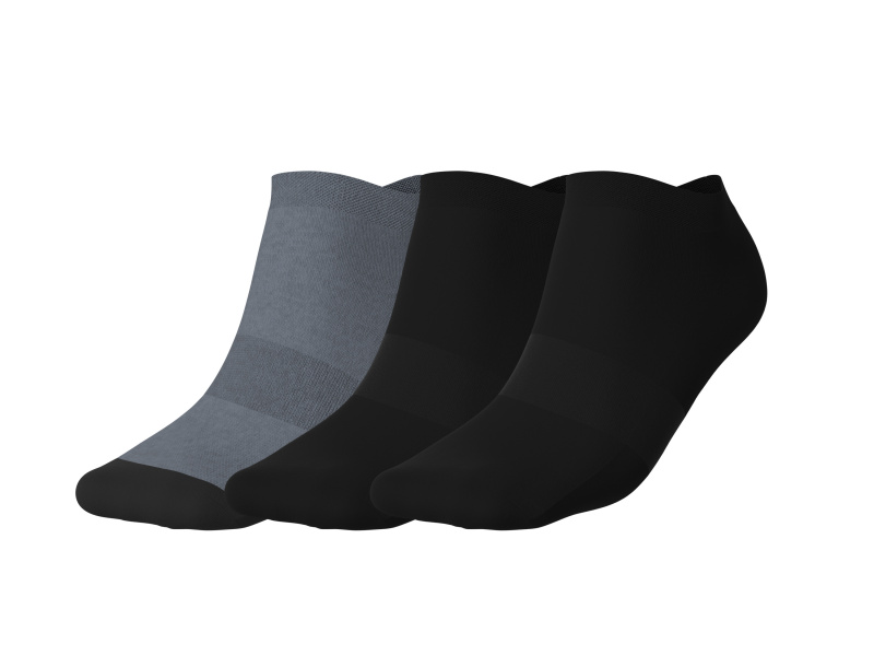 Crivit Pánské sportovní ponožky, 3 páry (černá/šedá, 39-42)
