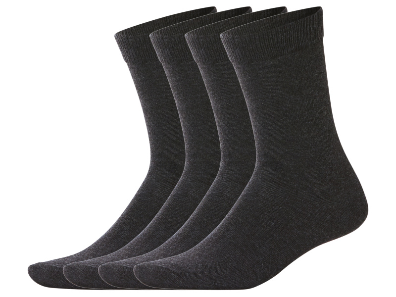 esmara Men Pánské ponožky s BIO bavlnou, 4 páry (antracitová, 39-42)