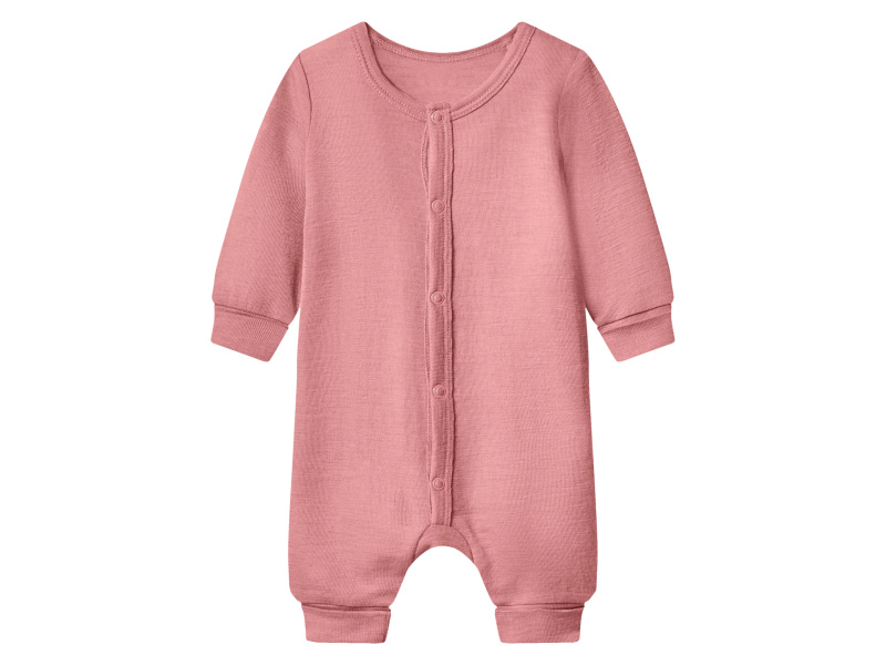 lupilu® Dětské rostoucí dupačky z merino vlny a hedvábí (světle růžová, 50/56)