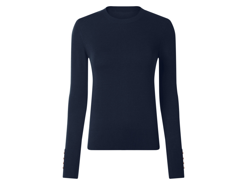 esmara® Dámský úpletový svetr (navy modrá, L (44/46))