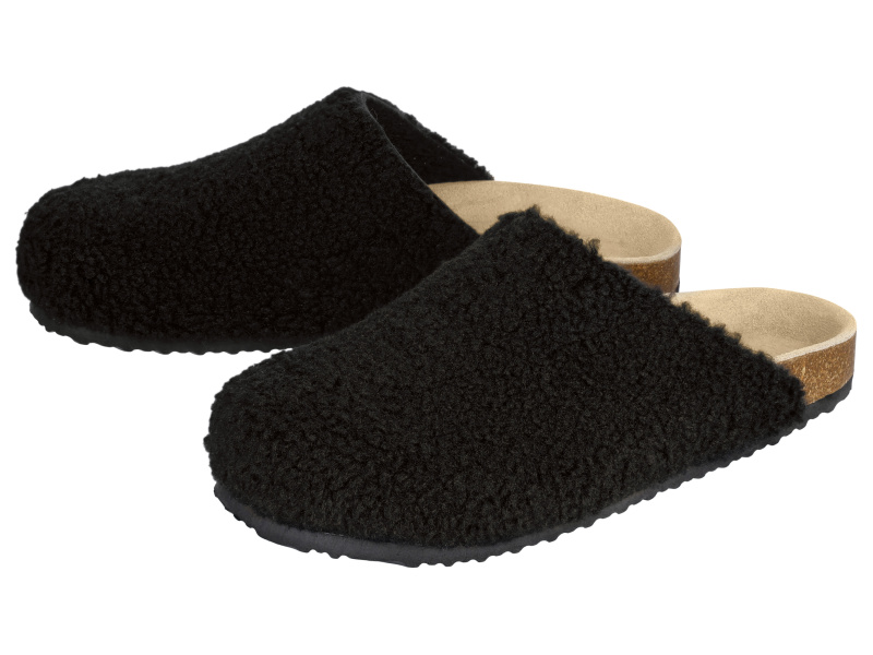 esmara® Dámské plyšové nazouváky (černá, 38)