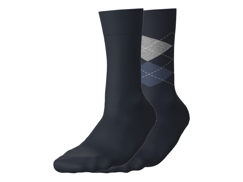 esmara® Dámské / Pánské ponožky, 2 páry (navy modrá, 43-46)