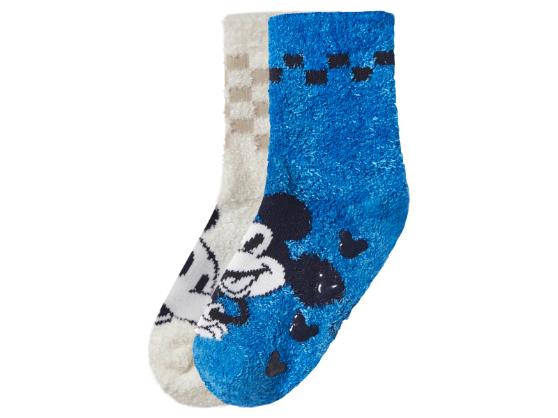 Dětské ponožky, 2 páry (Mickey/bílá/modrá, 31/34)