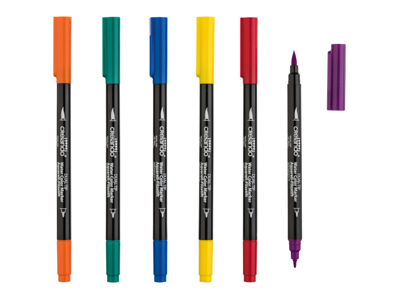 crelando® Akvarelové fixy, 6 kusů (klasická)