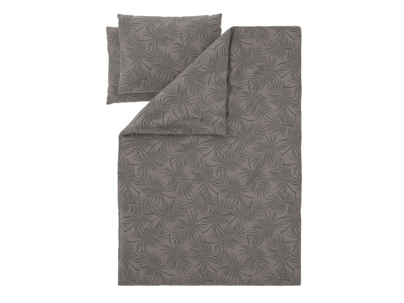 Livarno® Ložní povlečení z mikrovláknitého saténu, 220 x 240 cm, 70 x 90 cm (palmové listy)