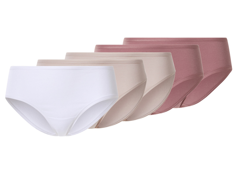 esmara® Dámské kalhotky Hipster, 5 kusů (růžová/bílá, Xs(32/34))