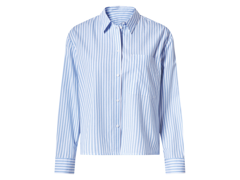 esmara® Dámská košilová halenka (modrá/bílá, 42)