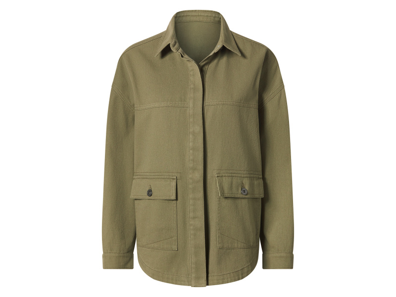 esmara® Dámská džínová bunda (olivová, 38)