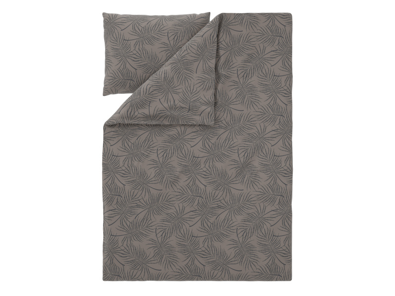 Livarno® Ložní povlečení z mikrovláknitého saténu, 140 x 200 cm, 70 x 90 cm (palmové listy)