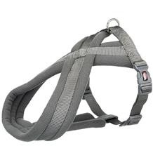 Nylonový postroj PREMIUM podšitý - grafit S:hruď:35-50cm/20mm