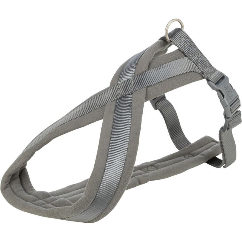 Nylonový postroj PREMIUM podšitý - grafit L:hruď:60-100cm/25mm