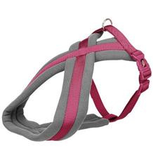 Nylonový postroj PREMIUM podšitý - orchidej L:hruď:60-100cm/25mm