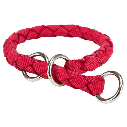 Nylonový obojek kulatý CAVO červený S 25-31 cm/12 mm