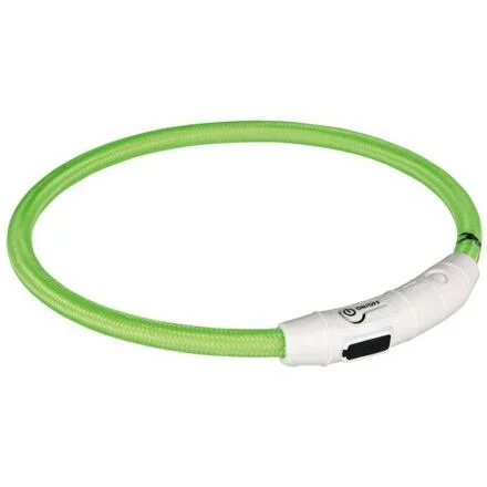 Svítící kroužek USB na krk (L-XL) 65 cm zelená