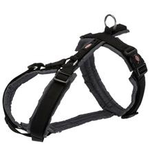 Premium trekingový postroj - černá/grafit S-M:hruď:44-53 cm/20 mm