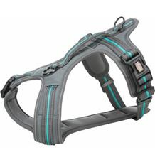 FUSION cestovní postroj - grafit/oceán M-L:61-75cm/30mm