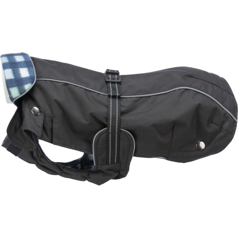 Outdoorový kabátek ROUEN 2v1, střih buldok, černá/modrá XS: 32 cm