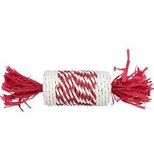 Xmas Candy Roll - 100 % přírodní hračka pro hlodavce, 18 cm, červená/bílá 1 ks