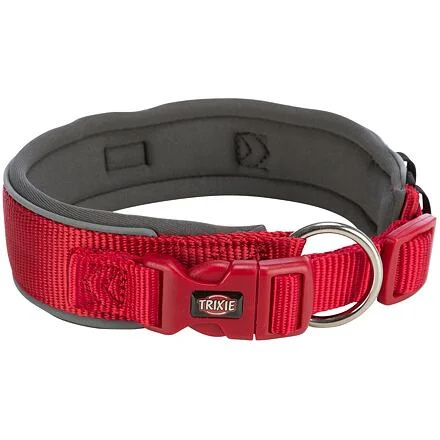 PREMIUM obojek extra široký, červená/grafit XS-S: 27-35 cm/25 mm