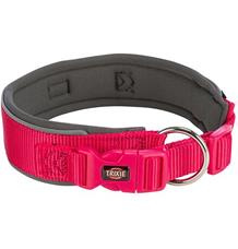 PREMIUM obojek extra široký, fuchsia/grafit M-L: 40-48 cm/40 mm