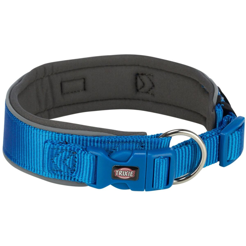 PREMIUM obojek extra široký, královská modrá/grafit L: 46-55 cm/50 mm