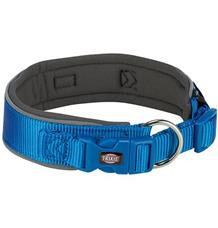 PREMIUM obojek extra široký, královská modrá/grafit L-XL: 53-62 cm/50 mm
