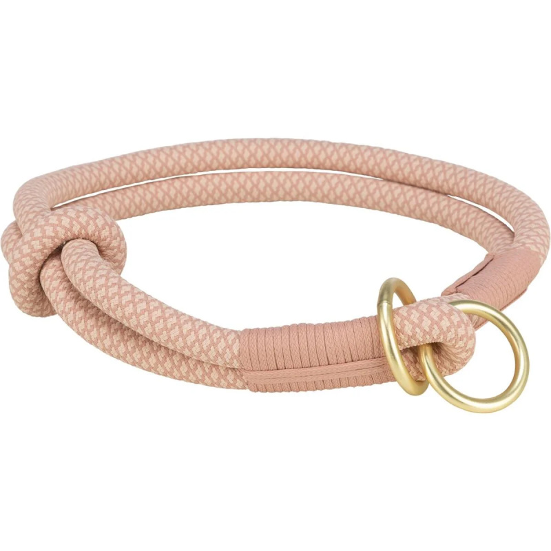 Soft Rope kulatý polostahovací obojek, růžová/světlerůžová L-XL: 55 cm/ 10 mm