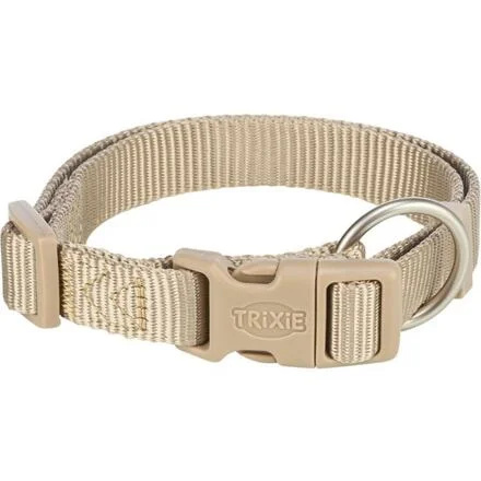 Nylonový obojek PREMIUM, písková - L-XL:40-65cm/25mm