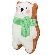 Xmas Bear - medvídek, hračka pro psy, se zvukem, plyš 20 cm