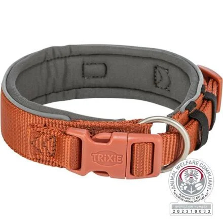 PREMIUM obojek EXTRA široký, rezavá/grafit L: 46-55 cm/50 mm