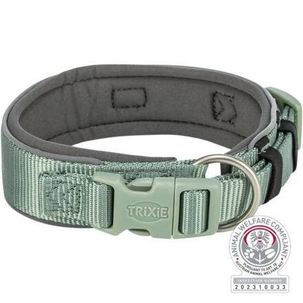 PREMIUM obojek EXTRA široký, šalvěj/grafit M-L: 40-48 cm/40 mm