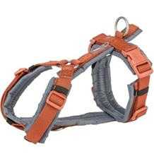 Premium trekingový postroj - rezavá/grafit L: 70-85 cm/25 mm