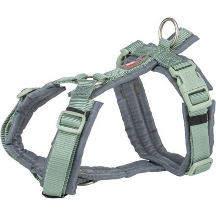 Premium trekingový postroj - šalvěj/grafit M-L: 62-74 cm/25 mm