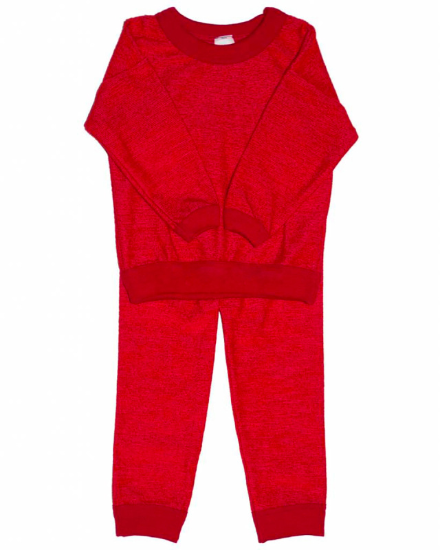 Rostoucí dvoudílné merino pyžamo dětské ze 100% merino vlny COSILANA červená barva Velikost: 152