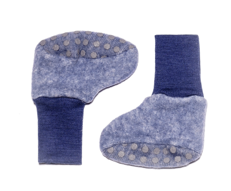 Capáčky z merino vlny modré COSILANA Velikost: 74/80